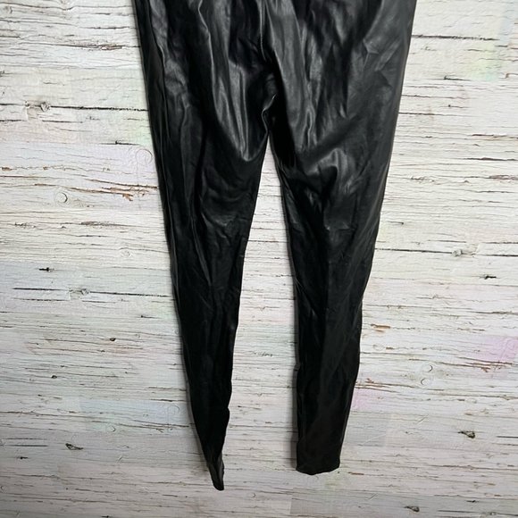 Aritzia Wilfred Free Faux Leather Daria High Waist Skinny Leggings Black Sz Smal - Picture 6 of 9